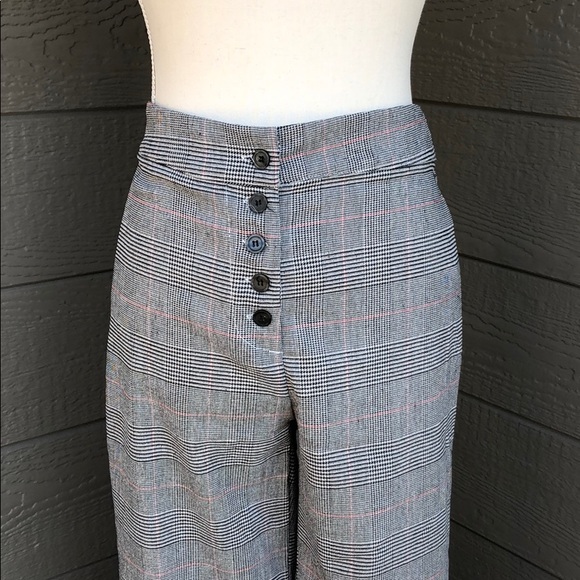 Olivaceous Pants - Olivaceous Plaid Wide Leg Pant